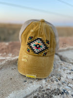 Embroidered Aztec Caps