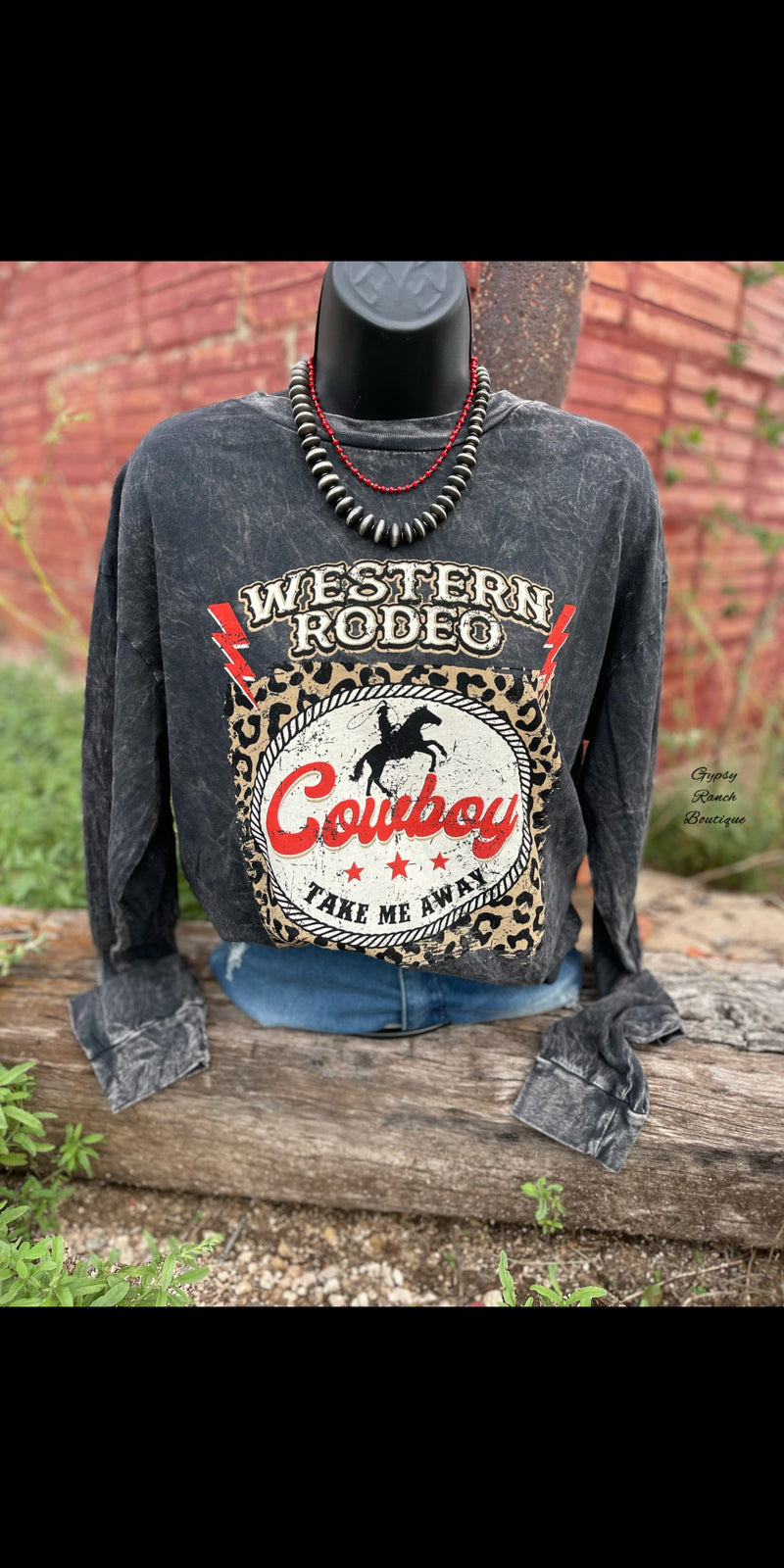 Western Rodeo Cowboy Take Me Away Pullover Top - Also in Plus Size