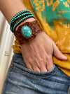 Snyder Turquoise Leather Cuff Bracelet
