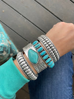Taos Turquoise & Silver Cuff Bracelets
