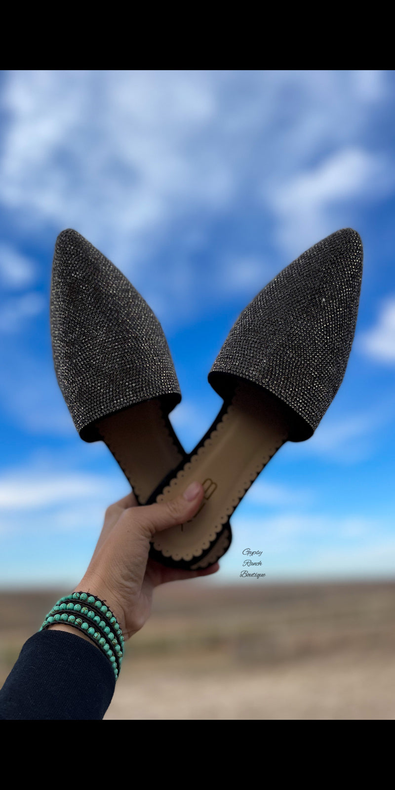 Rhinestone Harbour Mule Shoes