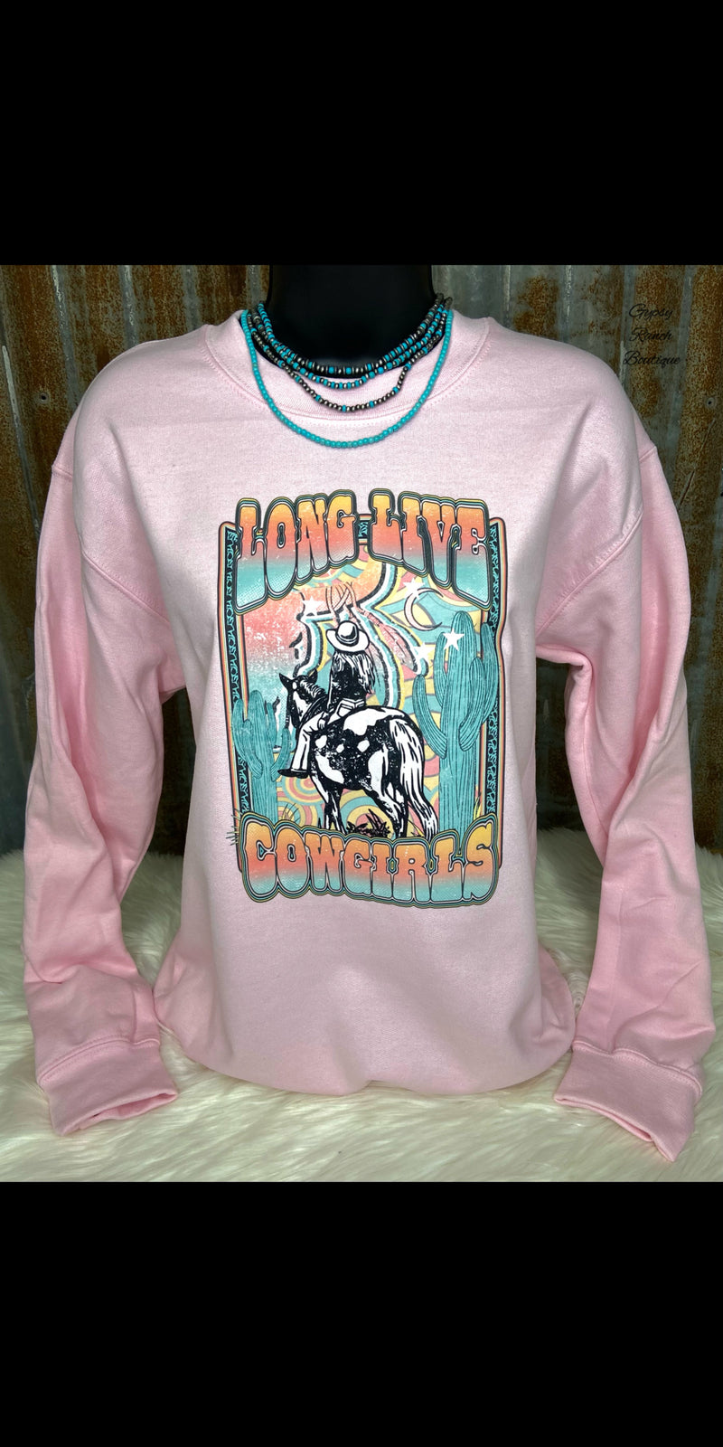 Long Live Cowgirls Sweatshirt - Also in Plus Size