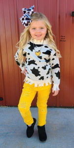 Lonesome Dove Cow Print Sweater