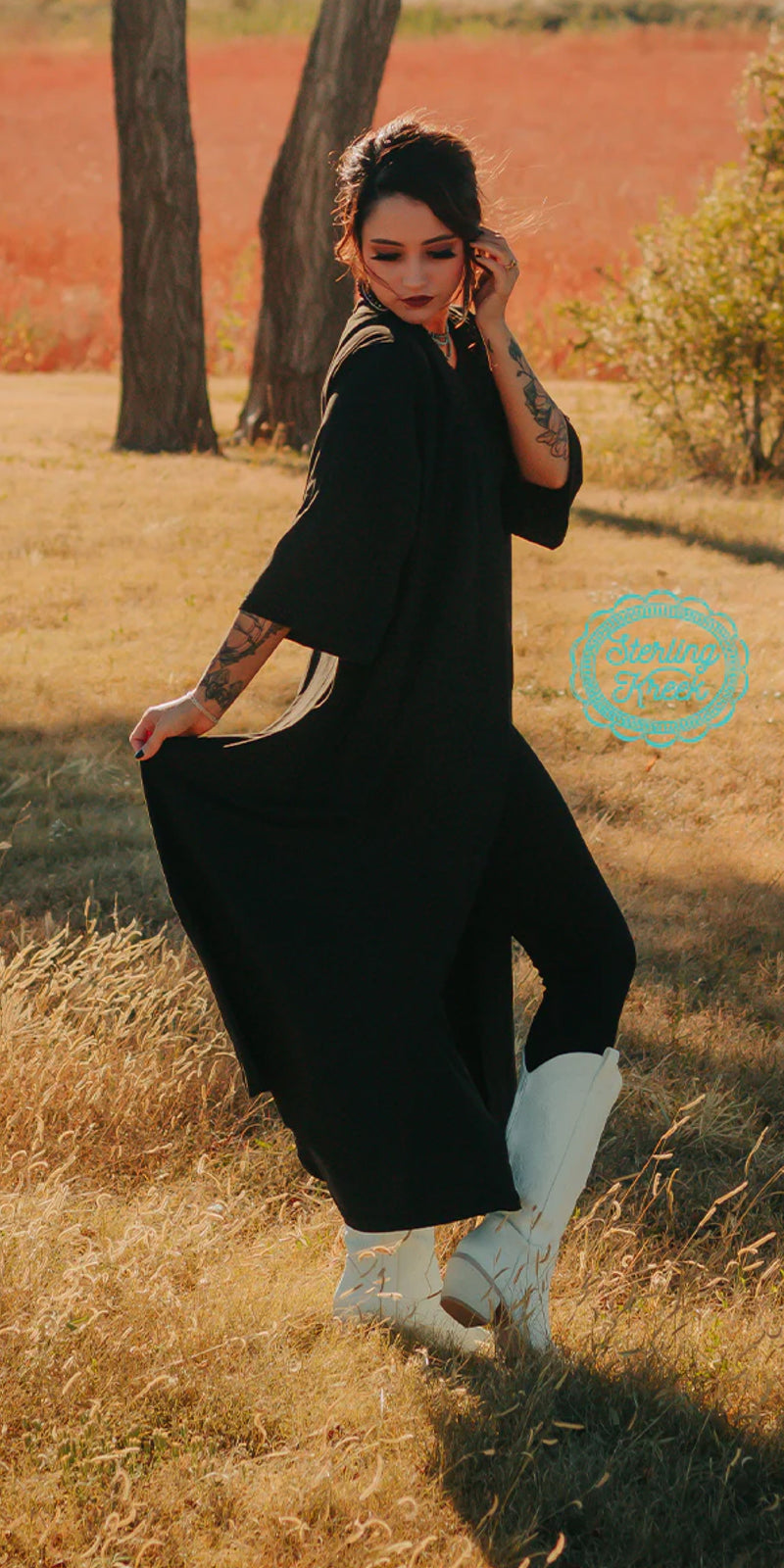 Midnight Black Duster Kimono - Also in Plus Size