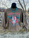 Free Soul Wild West Sweatshirt Pullover Top - Also in Plus Size
