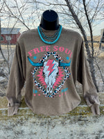 Free Soul Wild West Sweatshirt Pullover Top - Also in Plus Size