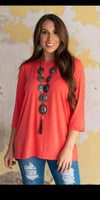 Pensacola Coral Top - Also in Plus Size