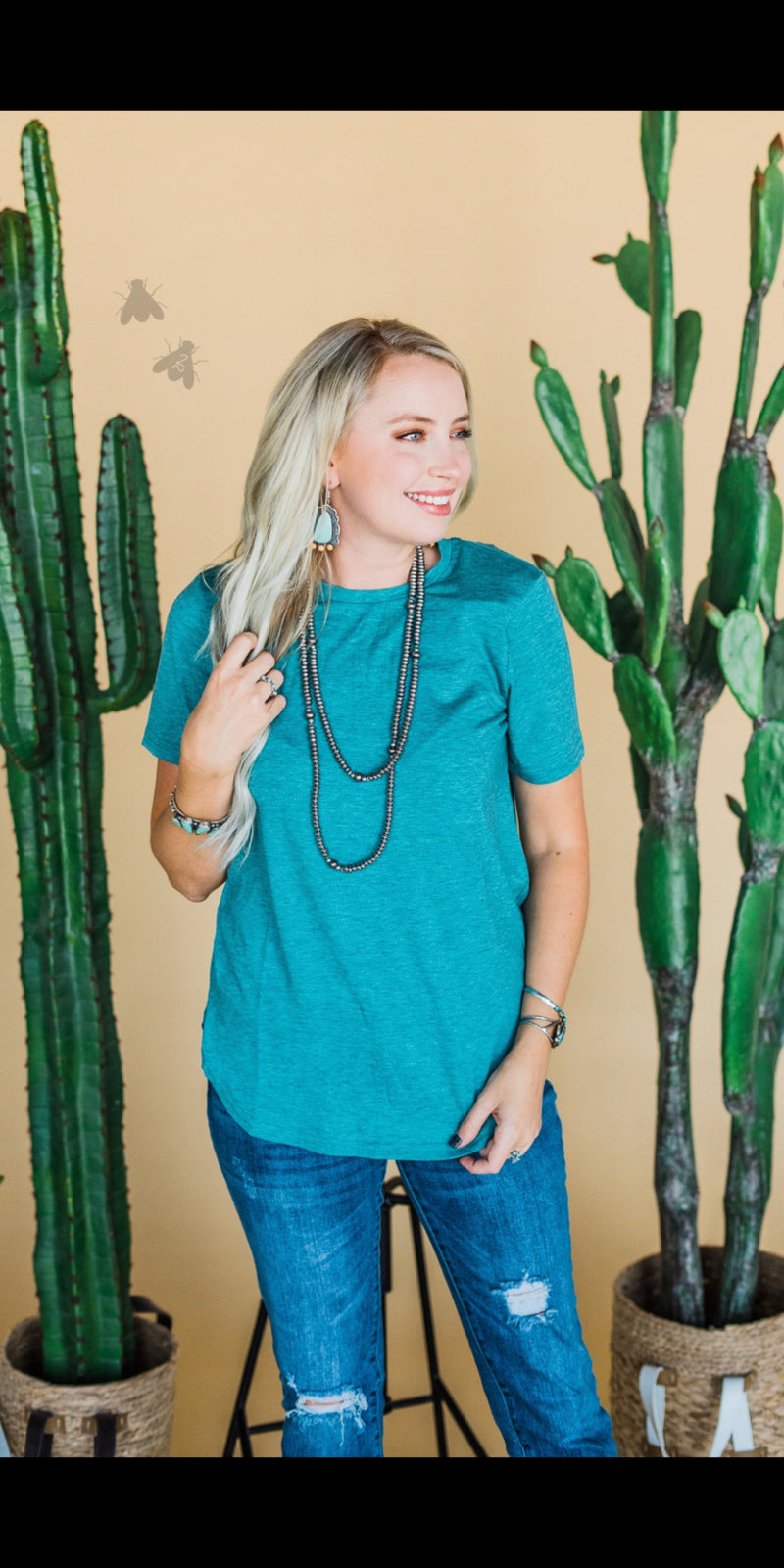 Not So Basic Teal Top - Also in Plus Size