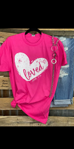 KIDS John 3:16 Loved on Pink Tee  - Also in KIDS