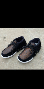 Friona Fringe Tooled Gypsy Jazz Shoes