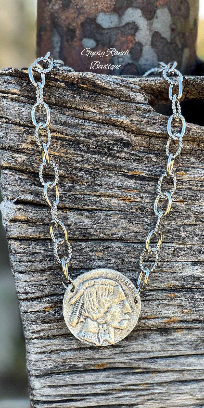 Buffalo Chief Coin Reversible Necklace