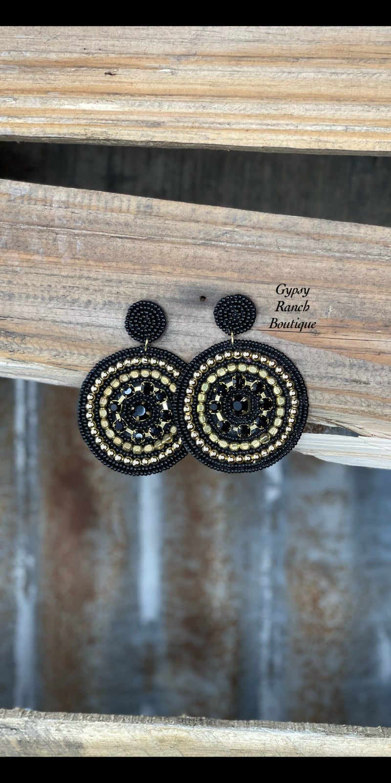 Vegas Fever Rhinestone Beaded Earrings