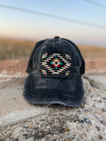 Embroidered Aztec Caps