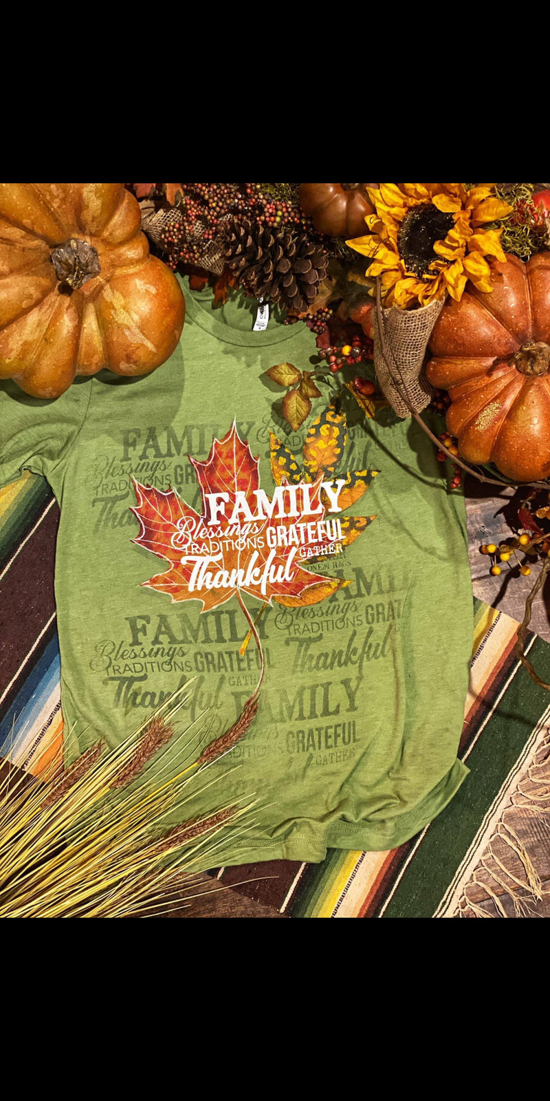 Family Traditions Leaf Top - Also in Plus Size