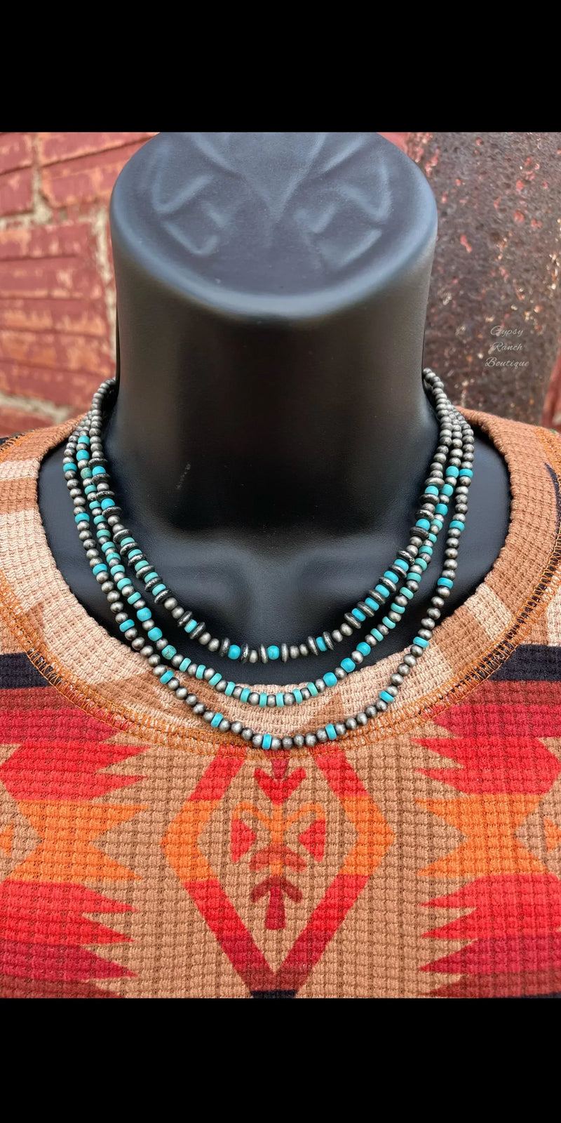 Frisco Turquoise Navajo Pearl Layered Necklace