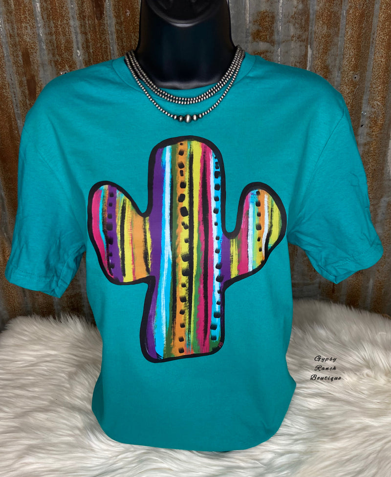 Sarasota Serape Cactus Top - Also in Plus Size