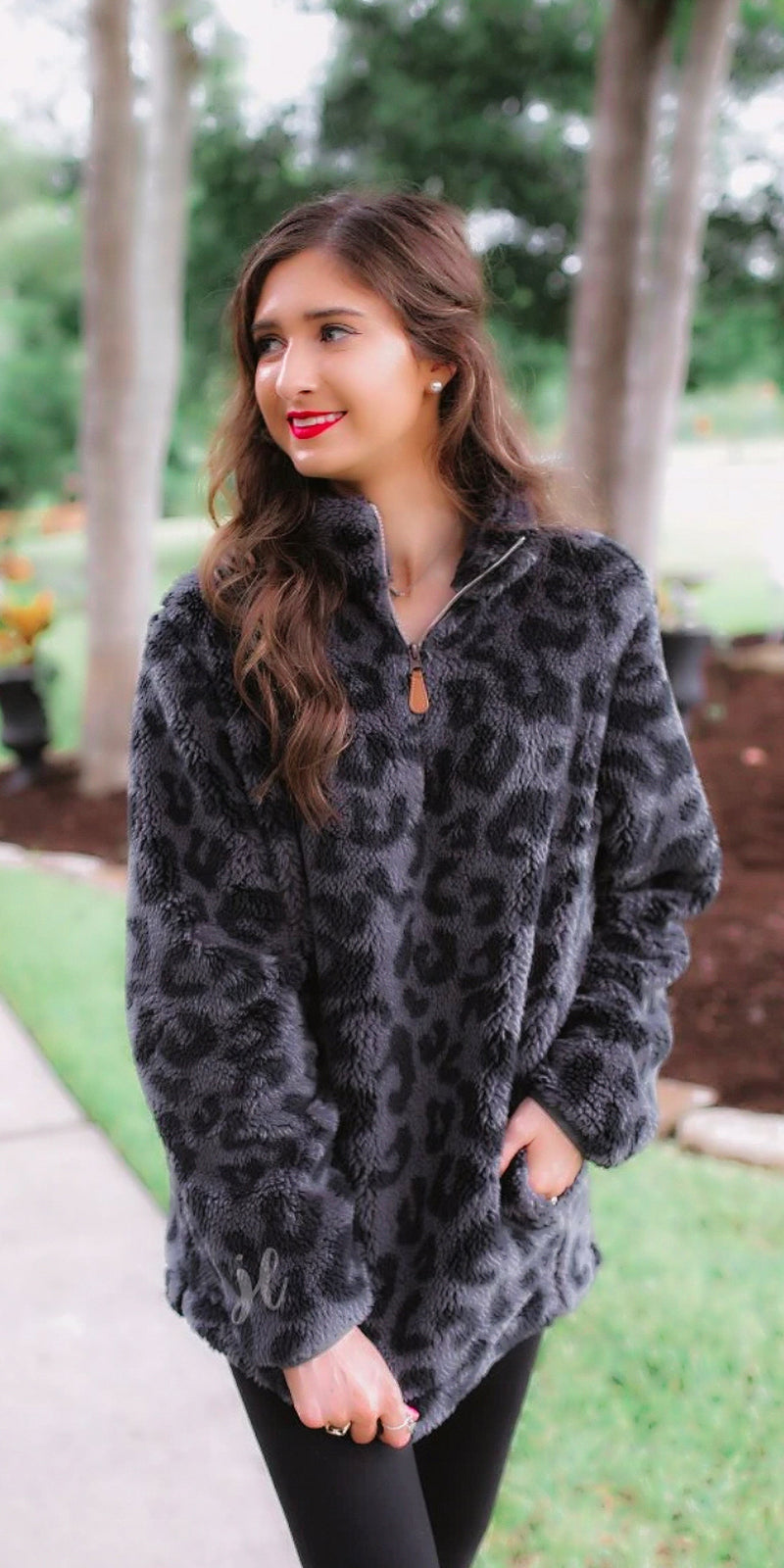 Raven Black Leopard Pullover - Also in Plus Size