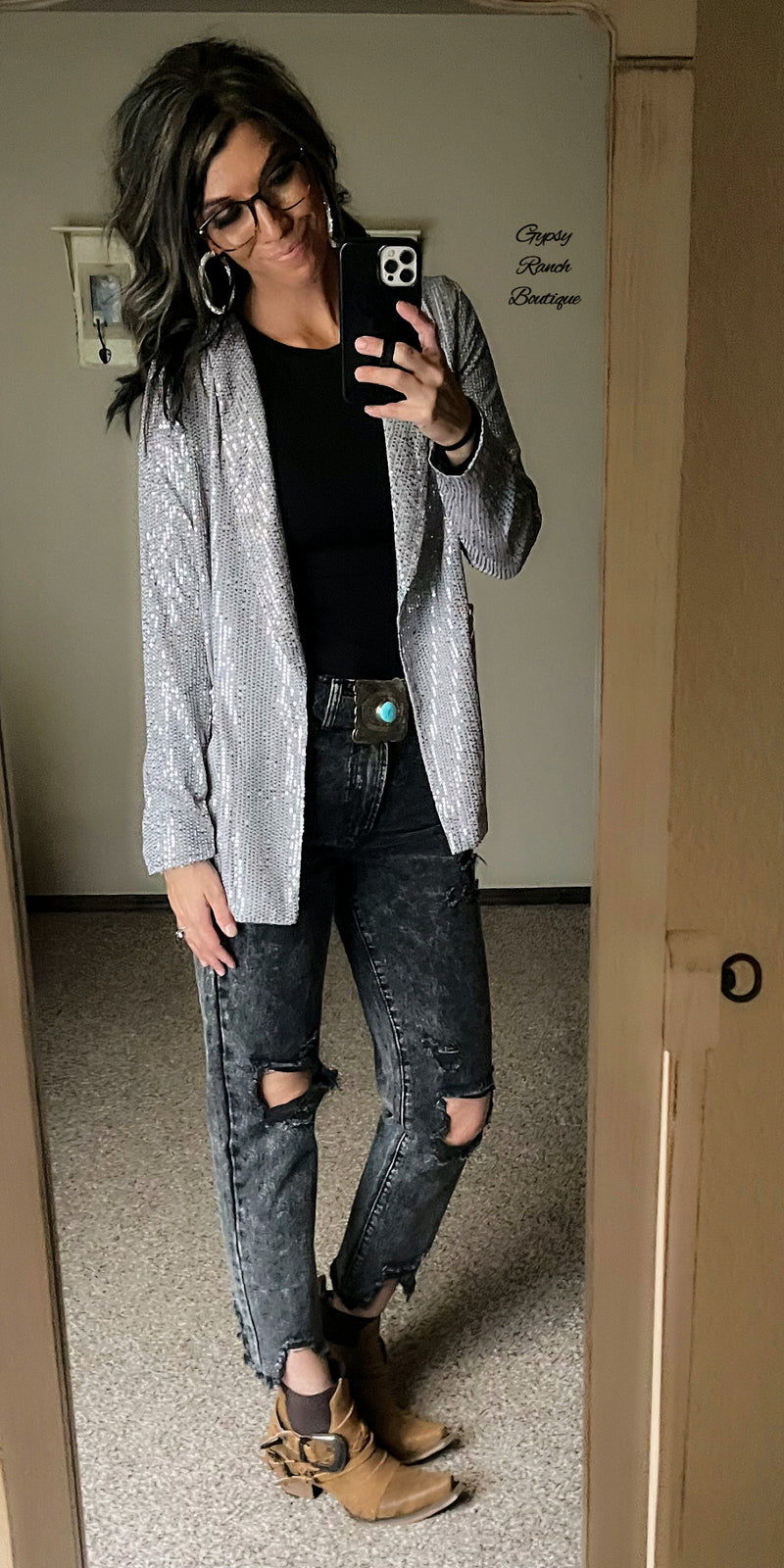 Twister Black Distressed Jeans