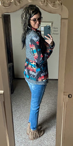 Jentry Tribal Zip Up Jacket - Also in Plus Size