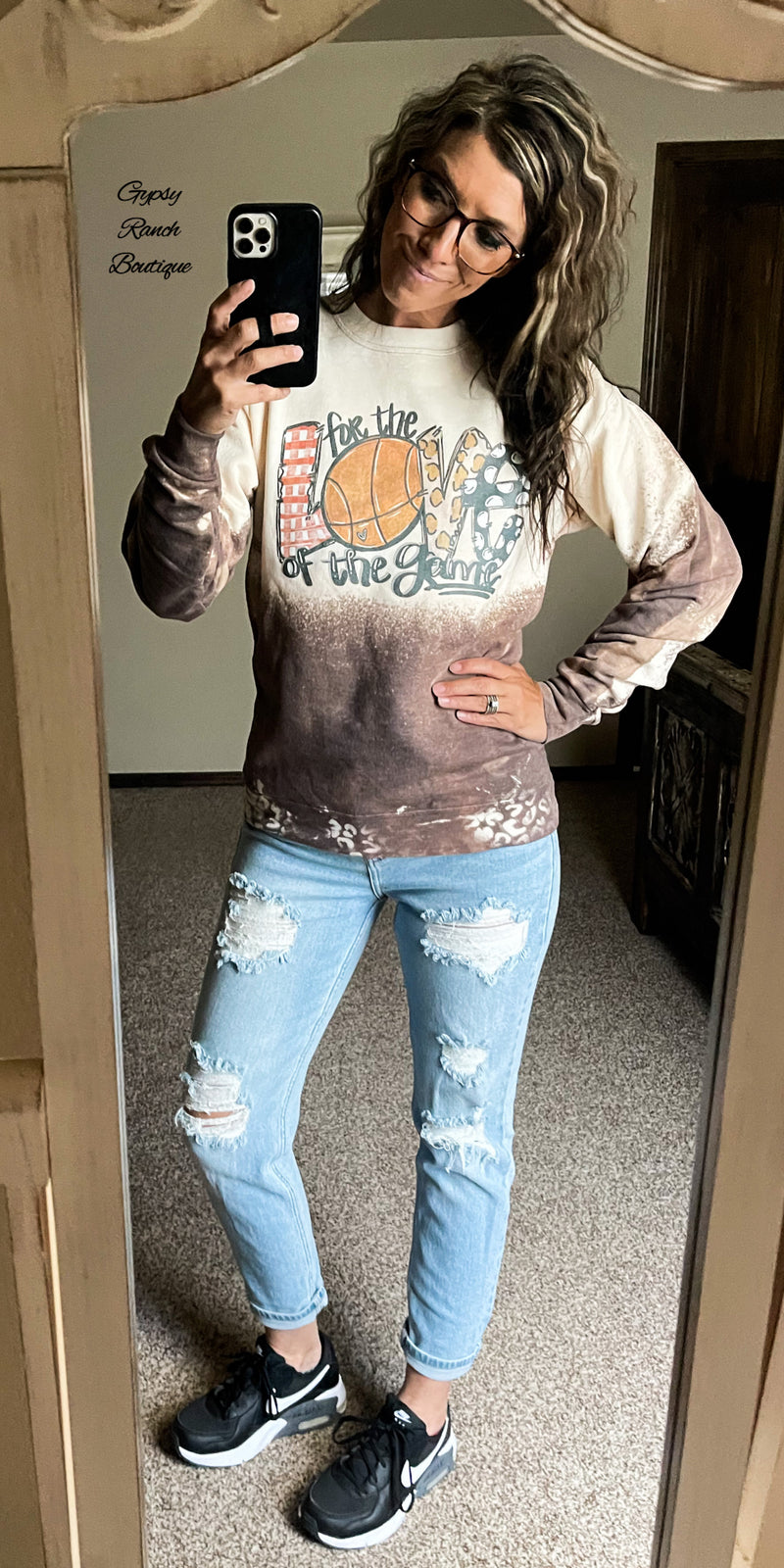 For The L🏀VE of the Game Basketball Sweatshirt- Also in Plus Size