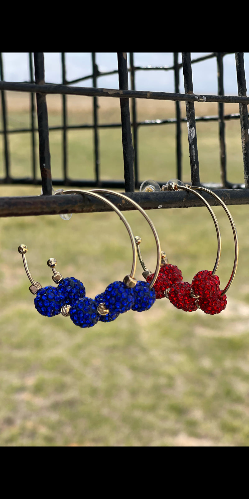 Liberty Belle Rhinestone Hoop Earrings