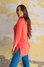 Pensacola Coral Top - Also in Plus Size