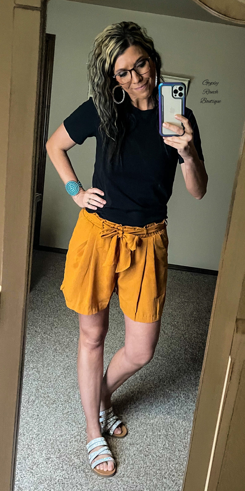 Finley Mustard Shorts