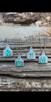 Ear Tag Initial Clay Necklace