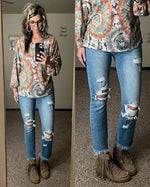 Breland Distressed Crop Jeans