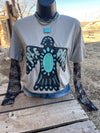 Morant Leopard Aztec Cross Mesh Layering Top - Also in Plus Size