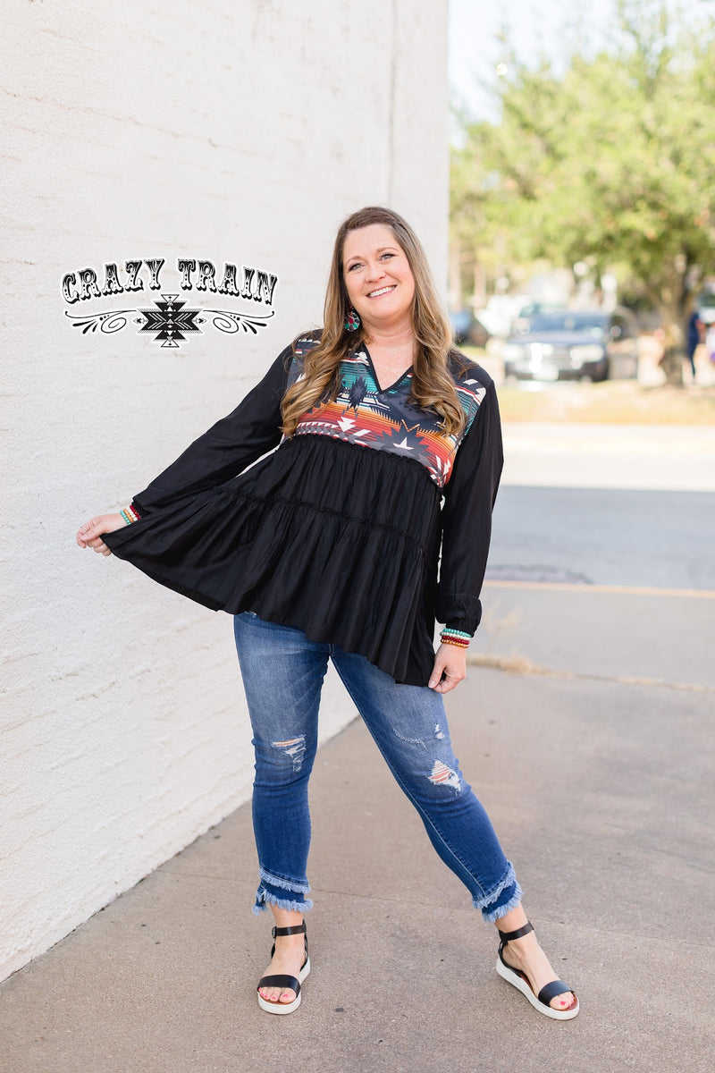 Wild West Aztec Top - Also in Plus Size