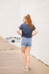 River Bend Serape Aztec Denim Shorts