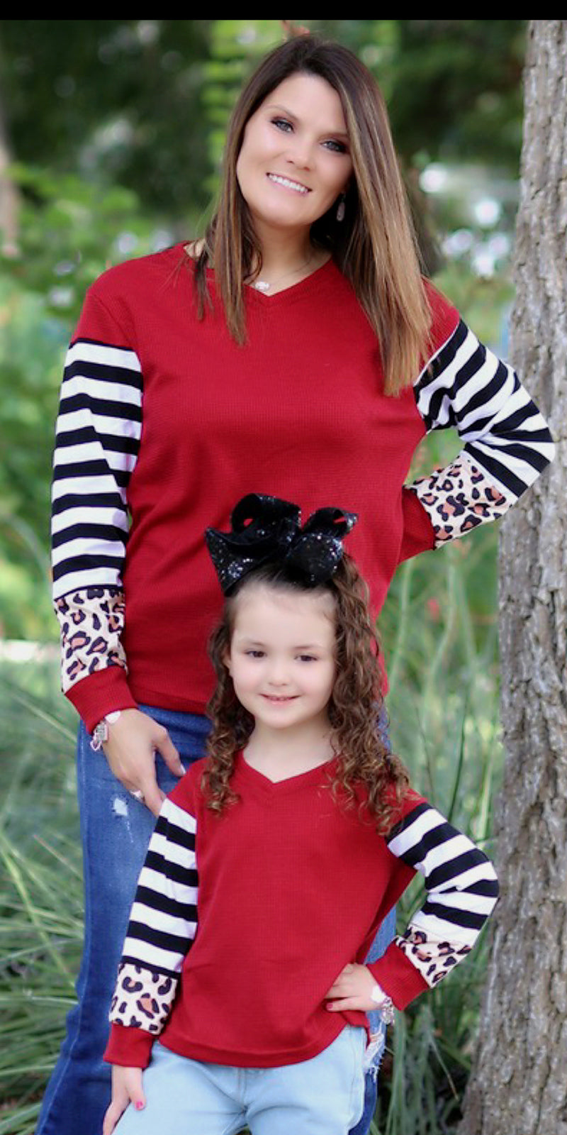 Wake Forest Leopard Stripe Mommy & Me Top