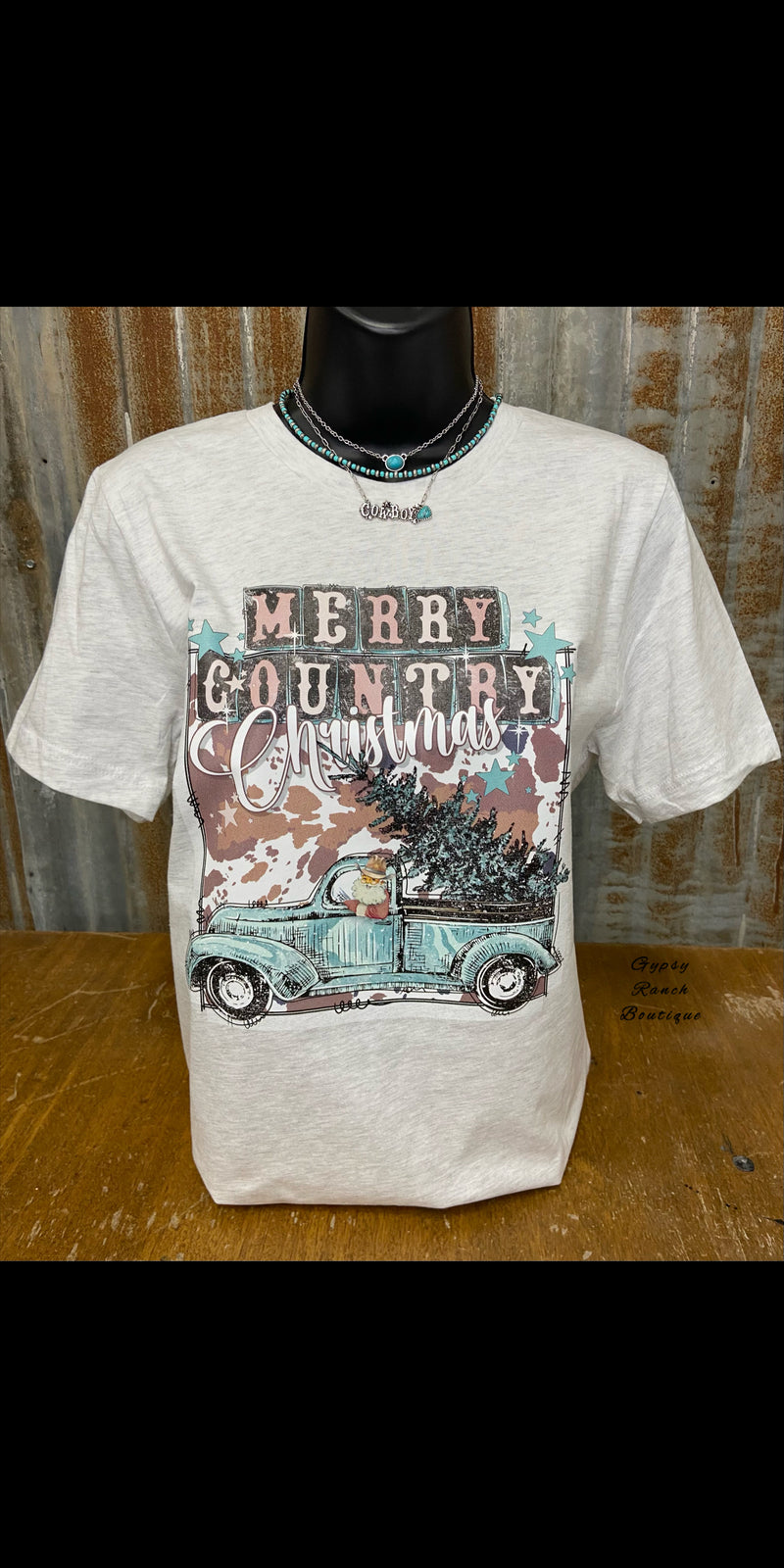 Merry Country Christmas Tee - Also in Plus Size