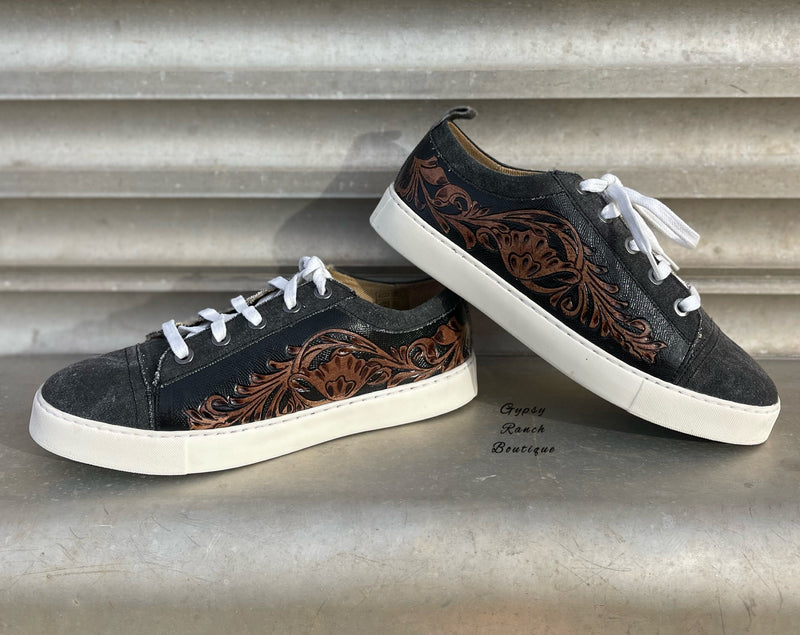 Bandera Tooled Leather Shoes