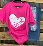 KIDS John 3:16 Loved on Pink Tee  - Also in KIDS