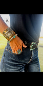 Love in Leopard Hair on Hide Cuff Bracelet