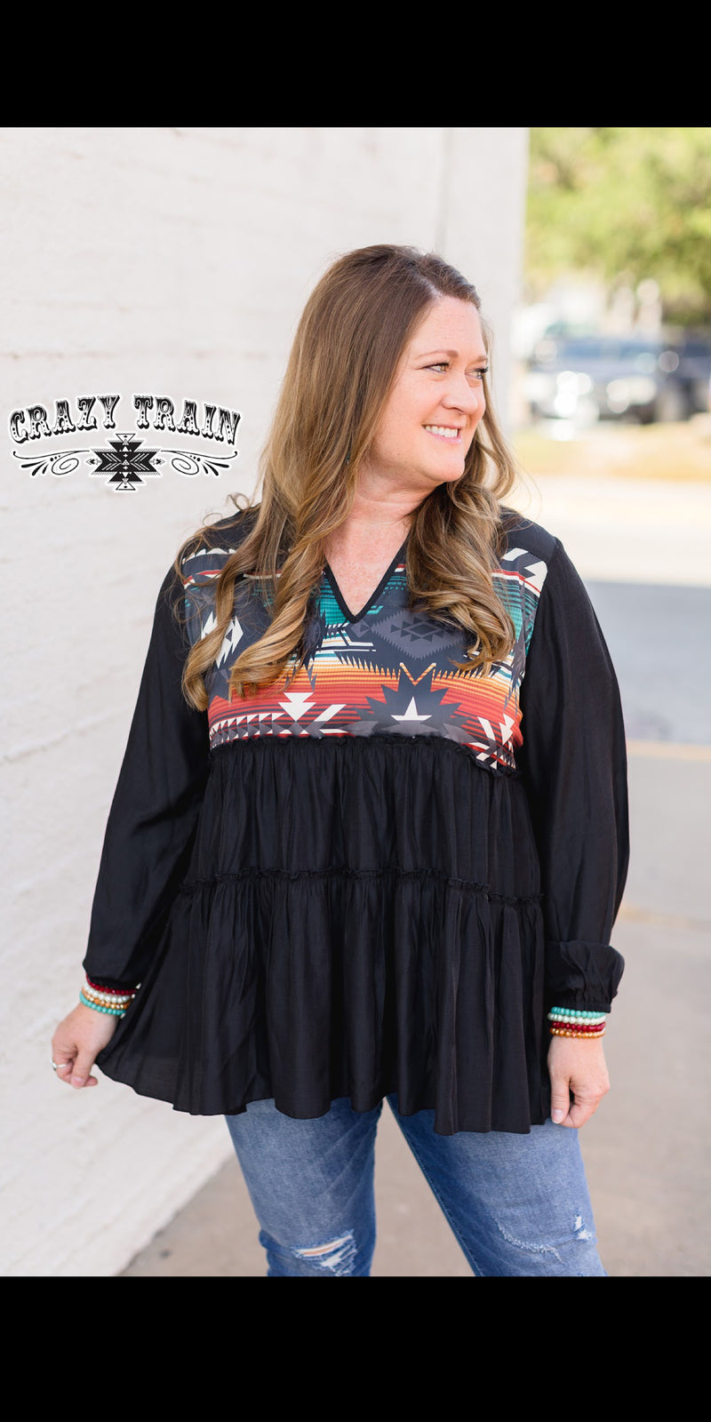 Wild West Aztec Top - Also in Plus Size