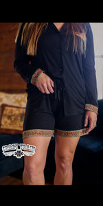 Cowboy Cozy Jammie Shorts - Also in Plus Size