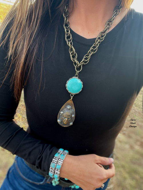 Peak Mountain Chief Turquoise Necklace