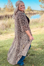 Madrid Leopard Duster Kimono - Also in Plus Size