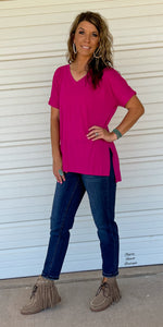 Delilah Magenta Top - Also in Plus Size
