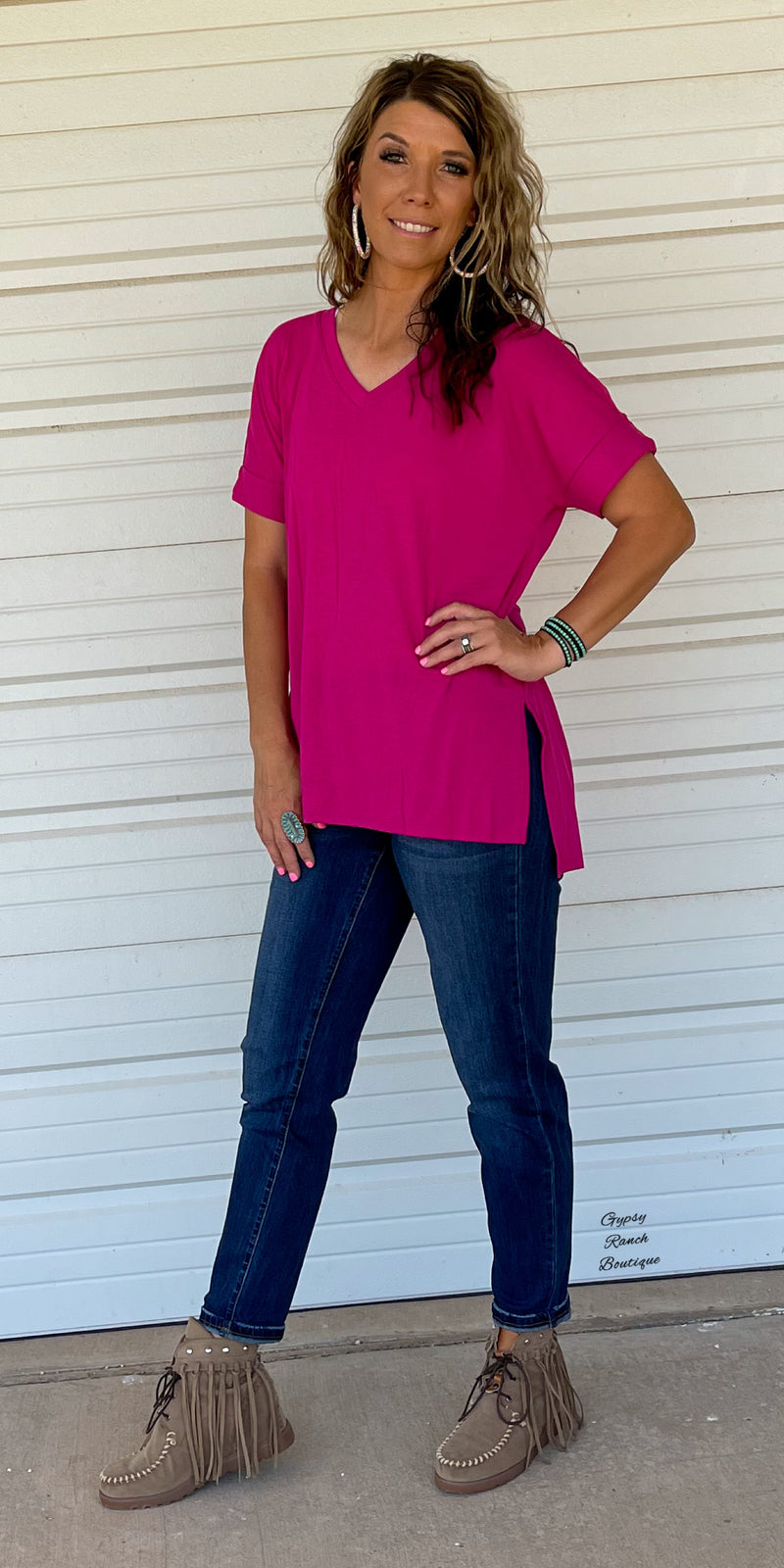 Delilah Magenta Top - Also in Plus Size