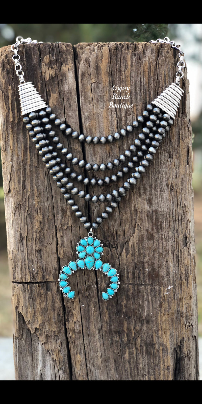 Mora Turquoise Squash Multi Strand Necklace