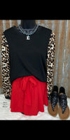 Brantley Black Leopard Pullover Top - Also in Plus Size