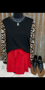 Brantley Black Leopard Pullover Top - Also in Plus Size