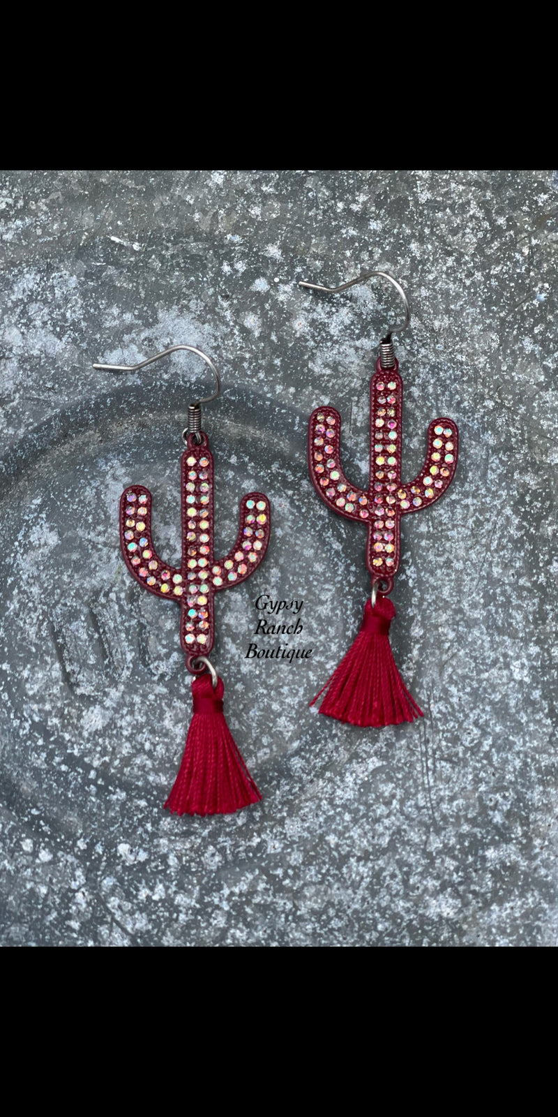 Twisted Cactus Tassel Earrings