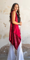 Tulsa Time Wine Sequin Vest-Also in Plus Size