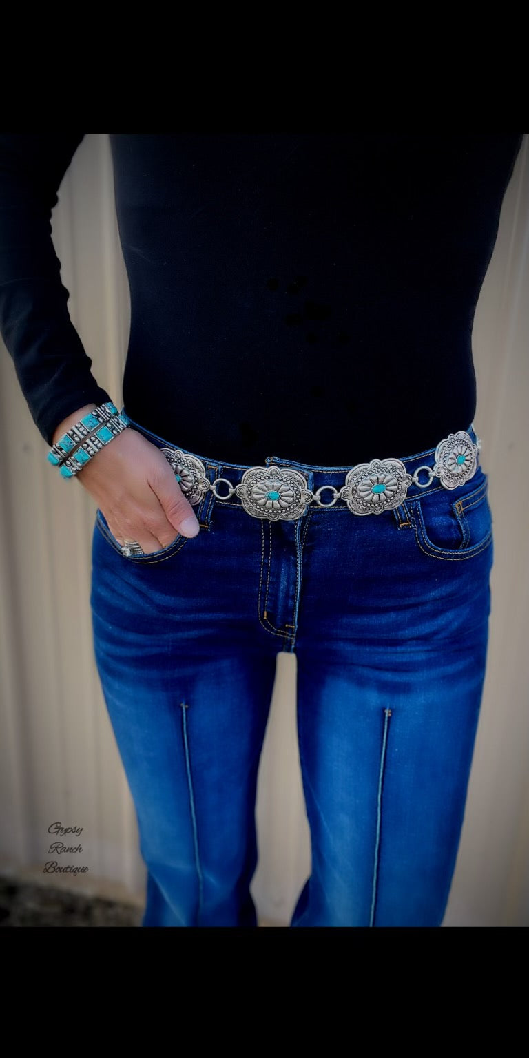 Peoria Turquoise Concho Belt