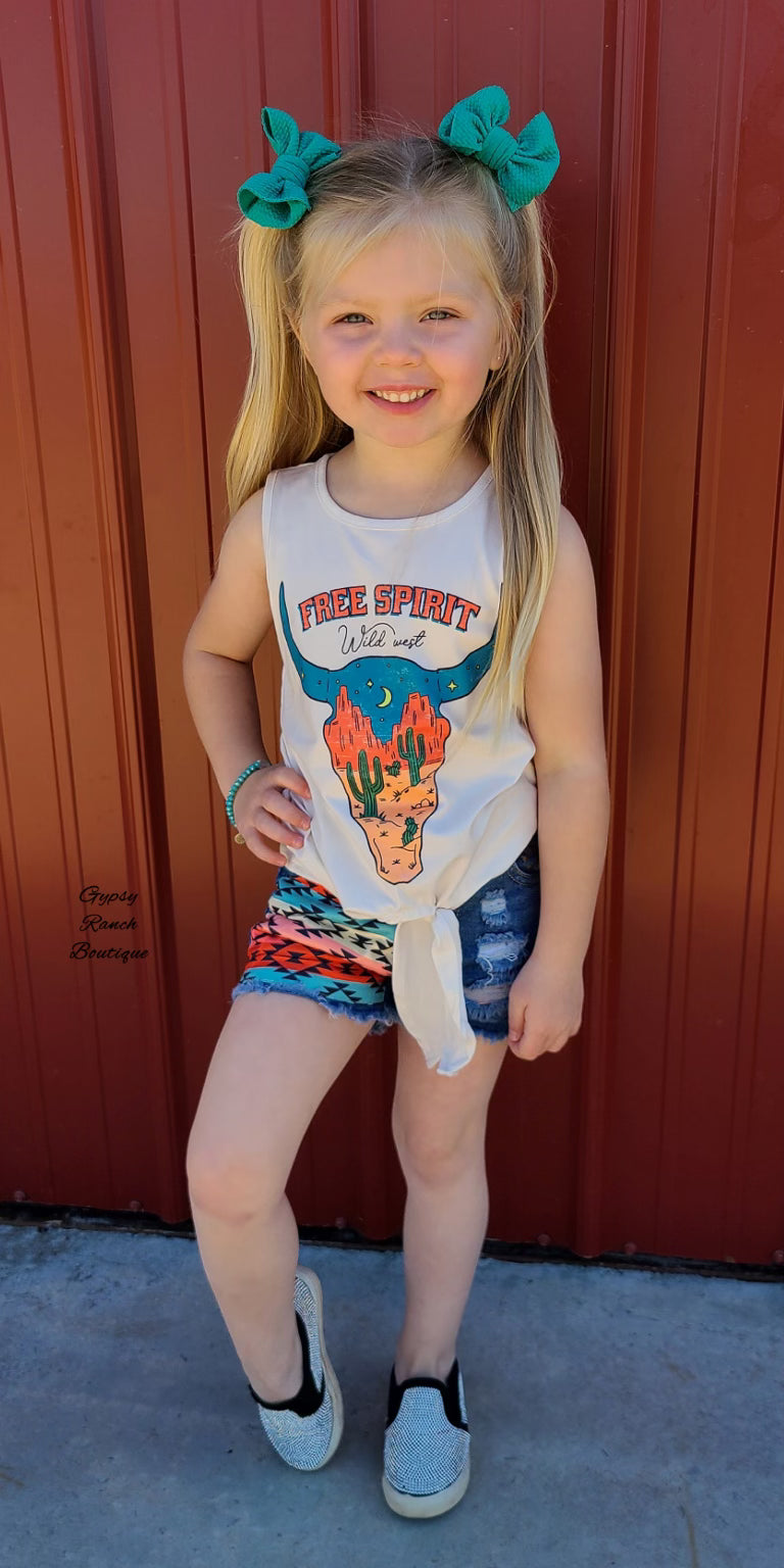 Free Spirit Wild West Aztec Top & Short Set - Kids